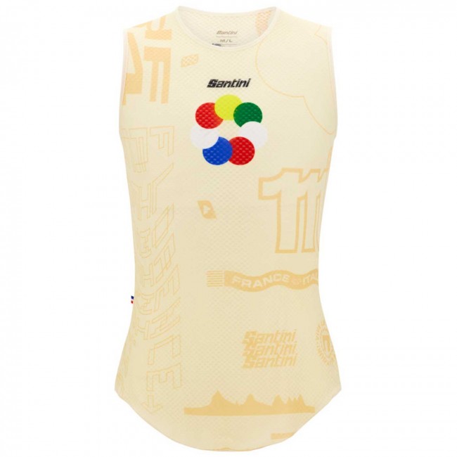 Herren Santini Tour de France 2024 armellose radunterhemd-Grand Départ Radtrikot Kaufen