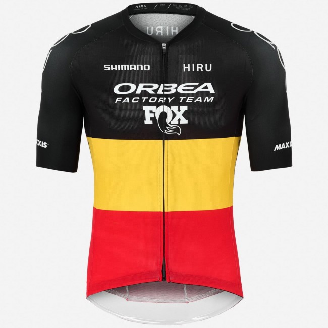 Herren Hiru Orbea Factory Team 2025 Core trikot-Belgischer Meister Radtrikot Kaufen