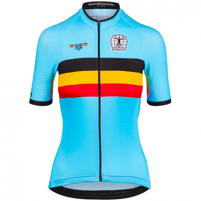 Damen Bioracer Belgischen Nationalen 2025 Icon Classic frau trikot Radtrikot Kaufen