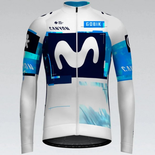Herren Gobik Movistar 2025 Hyder langarm trikot Radtrikot Kaufen