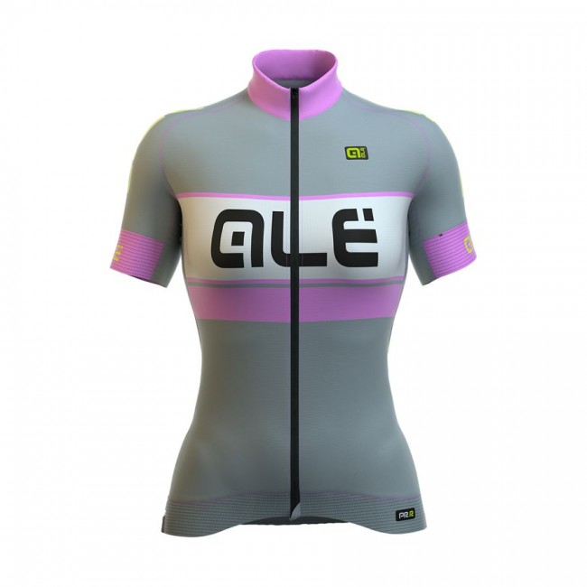 2016 ALE Damen Graphics PRR Bermuda Radtrikot Kurzarm grau Radtrikot Kaufen
