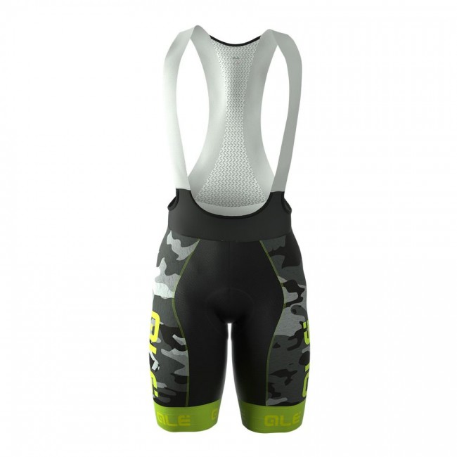 2016 Ale Graphics PRR Camo Fahrradbekleidung Kurz Trägerhose Fluo Grün Radtrikot Kaufen