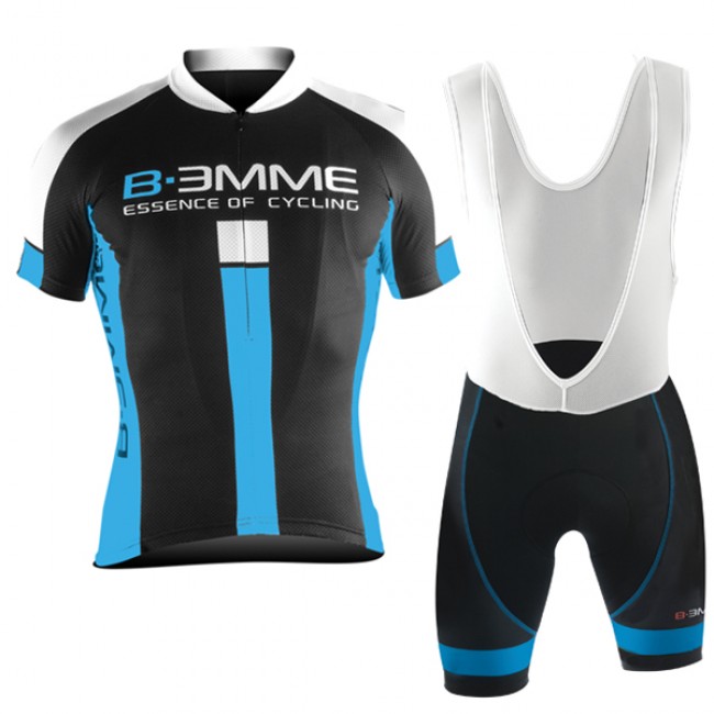 2016 Biemme schwarz blau Fahrradbekleidung Radtrikot und Trägerhosen Set Radtrikot Kaufen