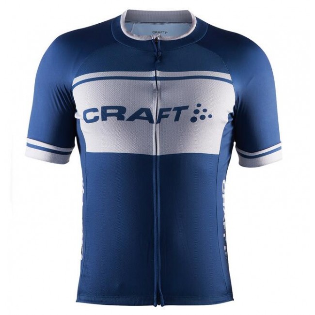 2016 CRAFT Classic Logo Radtrikot Kurzarm blau grau Radtrikot Kaufen