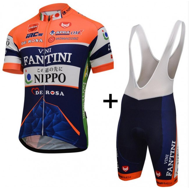2016 Fantini Nippo Team Fahrradbekleidung Satz Fahrradtrikot Kurzarm Trikot und Kurz Trägerhose Radtrikot Kaufen