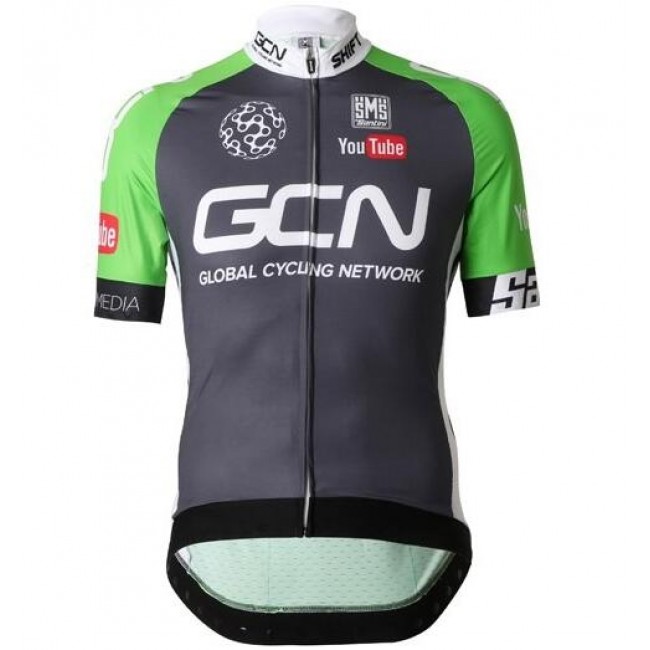 2016 GCN GLOBAL CYCLING NETWORK Radtrikot Kurzarm Grün Radtrikot Kaufen