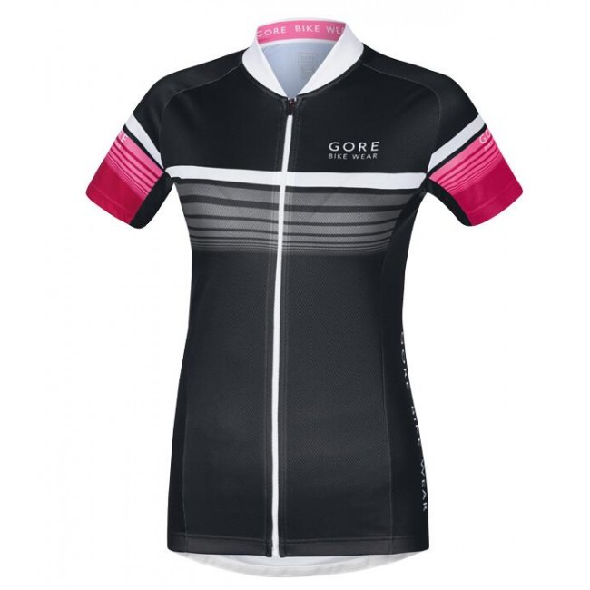 2016 GORE Radtrikot Kurzarm Damen Element Speedy schwarz rose Fuchsie Radtrikot Kaufen