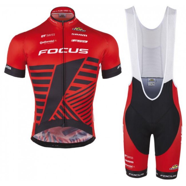 2016 GSG Focus XC Rouge Fahrradbekleidung Satz Fahrradtrikot Kurzarm Trikot und Kurz Trägerhose Radtrikot Kaufen