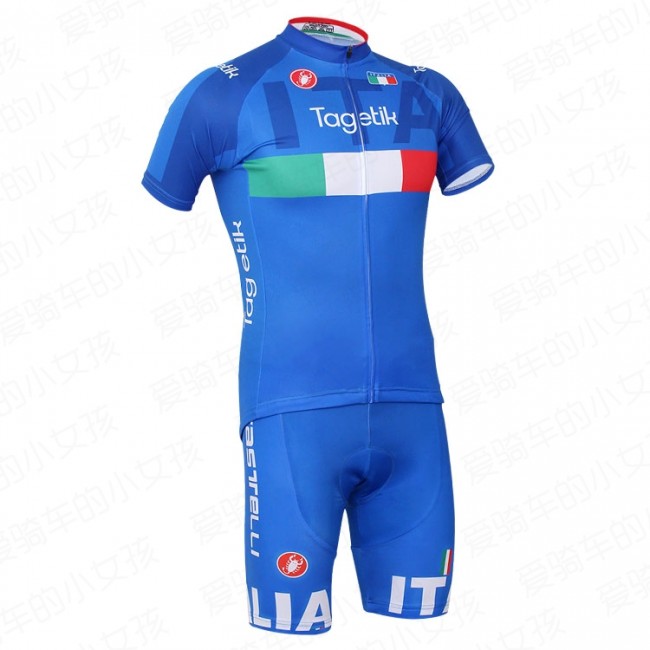2016 Italien Skoda Fahrradbekleidung Satz Fahrradtrikot Kurzarm Trikot und Kurz Trägerhose Radtrikot Kaufen