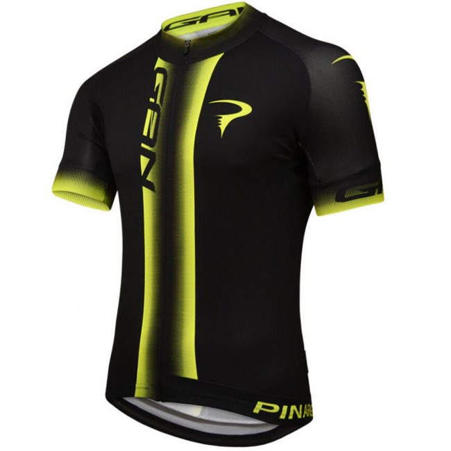 2016 Pinarello Gan Fahrradbekleidung Kurzarm Radtrikot schwarz jaune Radtrikot Kaufen
