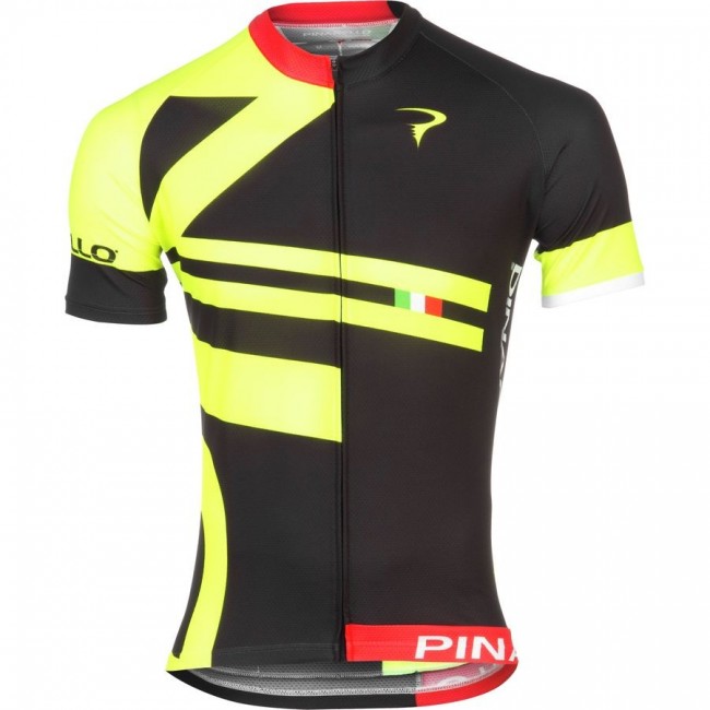2016 Pinarello Bandiera schwarz-gelb Radtrikot Kurzarm Radtrikot Kaufen