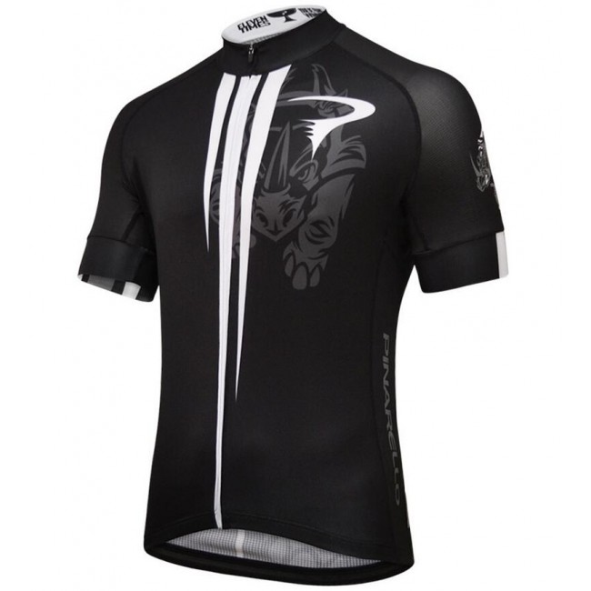 2016 Pinarello Rhino Radtrikot Kurzarm schwarz Weiß Radtrikot Kaufen