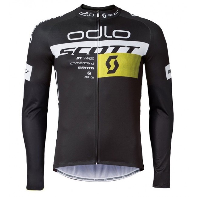 2016 Scott ODLO Team Schwarz Radtrikot Langarm Radtrikot Kaufen