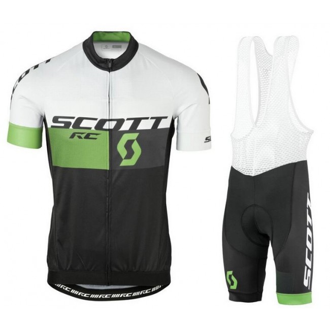 2016 Scott RC Grün Fahrradbekleidung Satz Fahrradtrikot Kurzarm Trikot und Kurz Trägerhose Radtrikot Kaufen