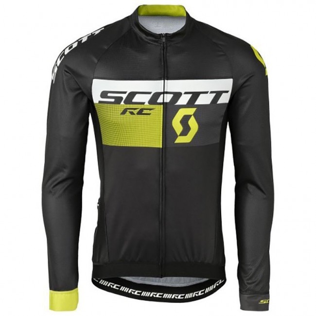 2016 Scott RC Schwarz-Gelb Radtrikot Langarm Radtrikot Kaufen