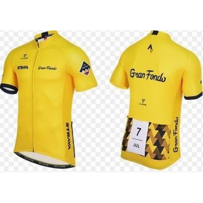 2016 Strava Radtrikot Kurzarm gelb Radtrikot Kaufen