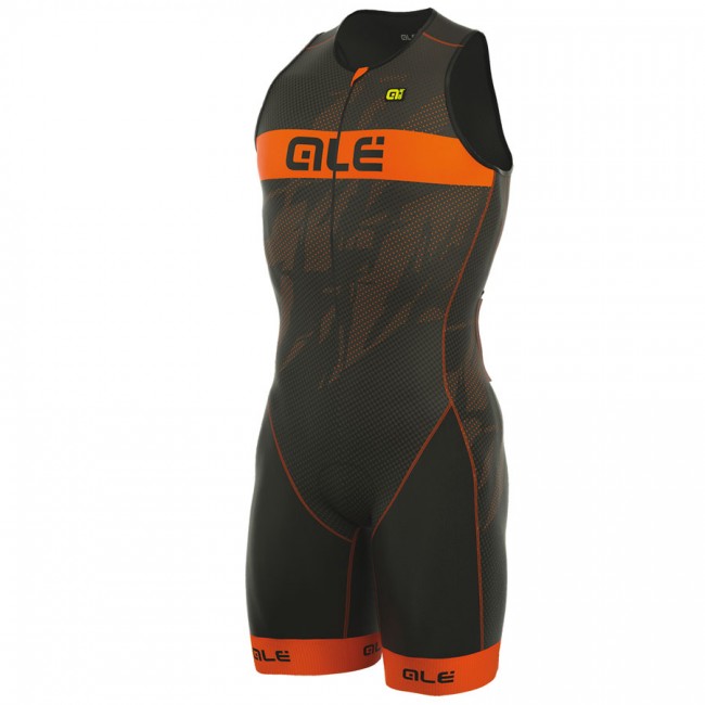 2017 Body Ale Tri Record Zip Front-Orange Fluo Radtrikot Kaufen