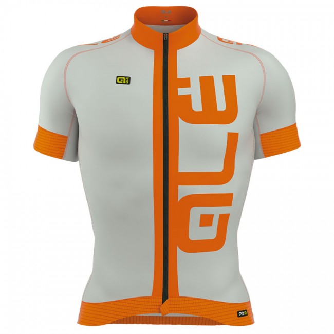 2017 Ale Graphics PRR Arcobaleno Radtrikot Kurzarm Grau Orange Radtrikot Kaufen