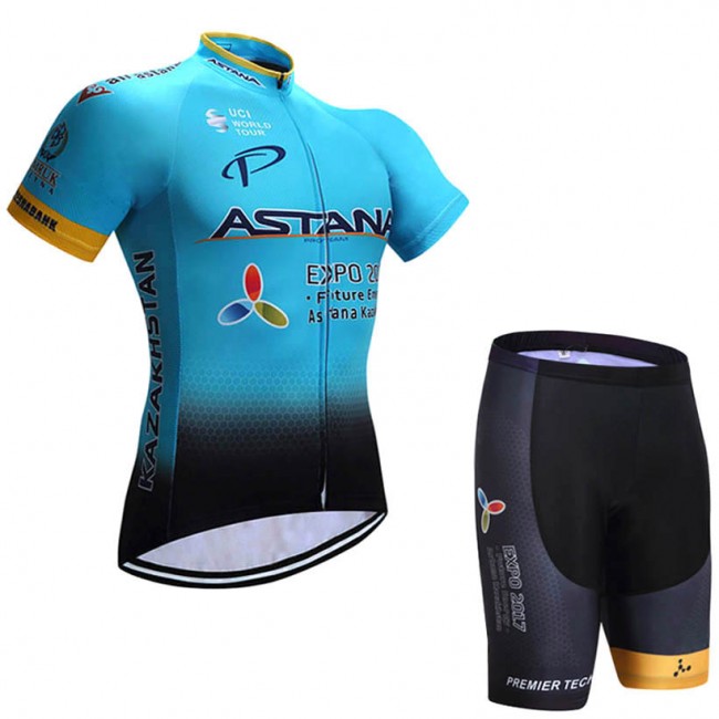 2017 Astana Fahrradbekleidung Satz Radtrikot Kurzarm+Kurz Radhose Radtrikot Kaufen