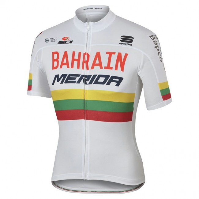 BAHRAIN-MERIDA lituanien champion Radtrikot Kurzarm 2017 Radtrikot Kaufen