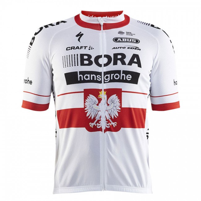 BORA Hansgrohe Pro Team 2017 Championnat Polonais Radtrikot Kurzarm Radtrikot Kaufen