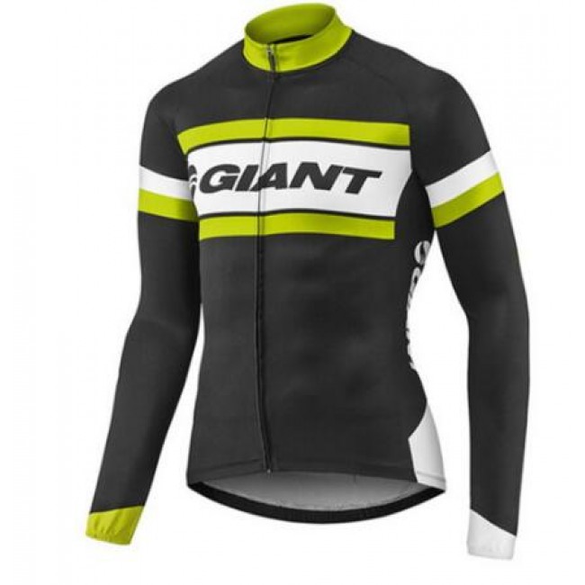 2017 Giant Gelb Schwarz Radtrikot Langarm Radtrikot Kaufen