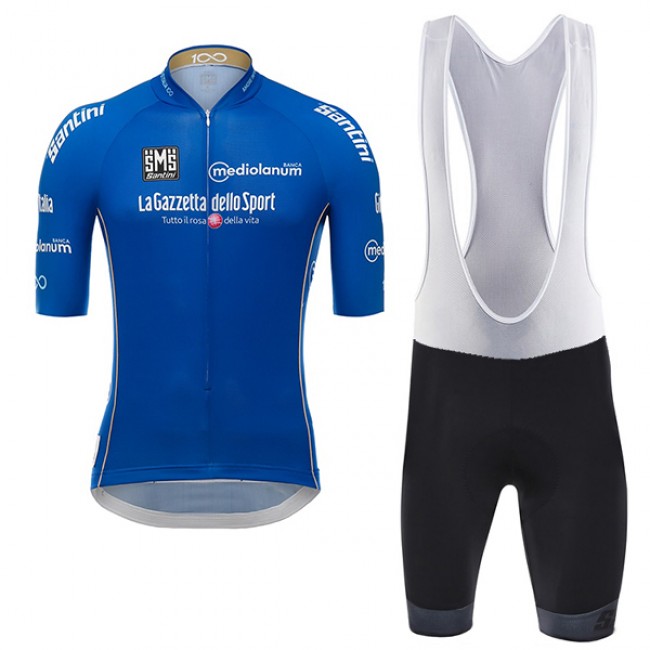 Giro d'Italia 2017 Blau Fahrradbekleidung Satz Radtrikot Kurzarm+Kurz Trägerhose Radtrikot Kaufen