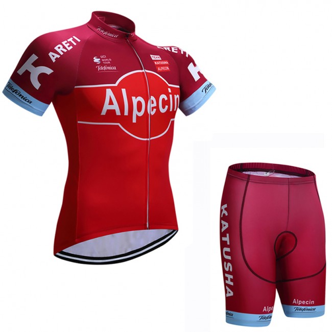 2017 KATUSHA Alpecin Fahrradbekleidung Satz Radtrikot Kurzarm+Kurz Radhose Radtrikot Kaufen