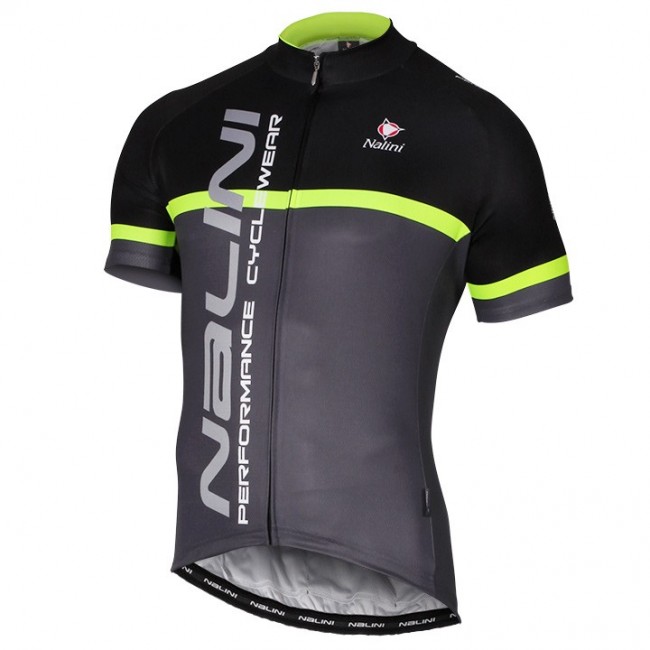 2017 Nalini PRO Brivio Schwarz-Gris Radtrikot Kurzarm Radtrikot Kaufen