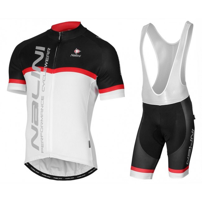 2017 Nalini PRO Brivio Schwarz-Weiß Fahrradbekleidung Satz Radtrikot Kurzarm+Kurz Trägerhose Radtrikot Kaufen