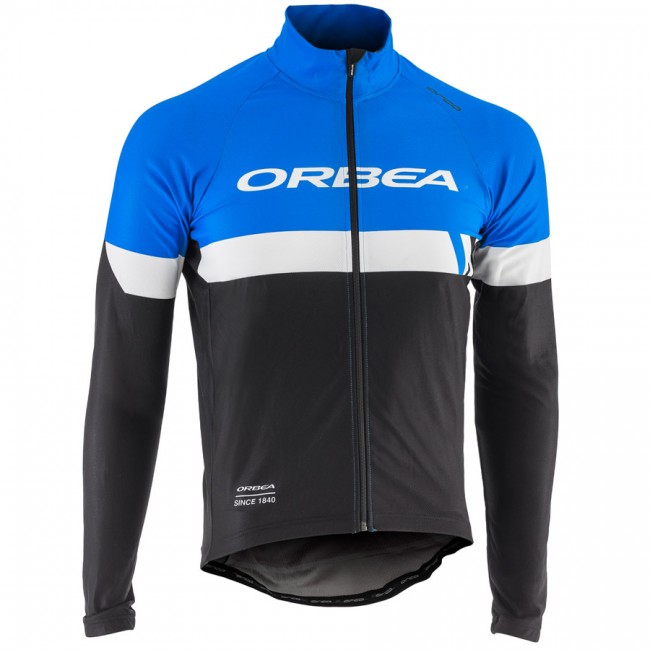 2017 Orbea Club PV17 Radtrikot Langarm Schwarz Weiß Blau Radtrikot Kaufen