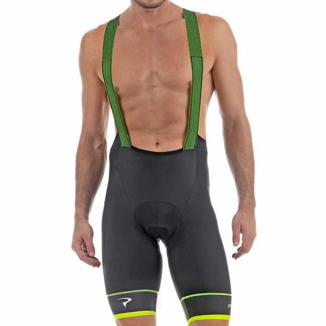 2017 Pinarello Tour Kurz Trägerhose-Schwarz Gelb Radtrikot Kaufen