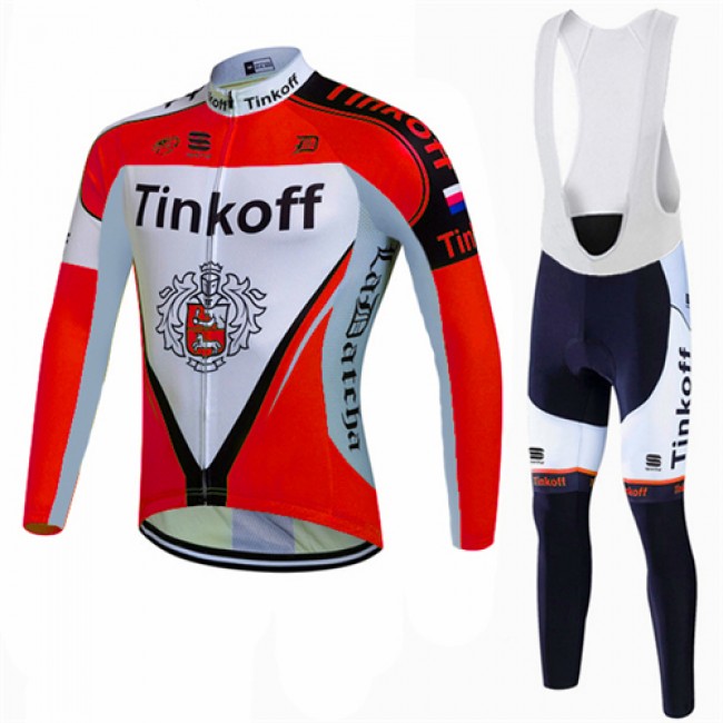 2017 Tinkoff Rot Fahrradbekleidung Satz Radtrikot Langarm+Lang Trägerhose Radtrikot Kaufen