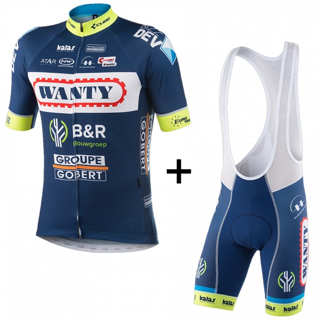 2017 Wanty Groupe Gobert Fahrradbekleidung Satz Radtrikot Kurzarm+Kurz Trägerhose Radtrikot Kaufen